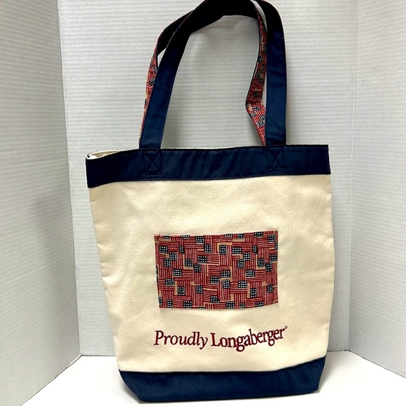 “Proudly Longaberger” Canvas Tote - Picture 1 of 10